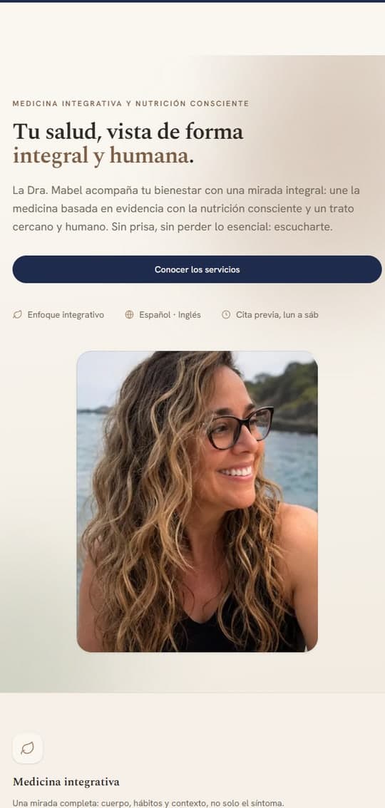 Doctora Mabel: plataforma médica desarrollada por Initec Studio (celular)